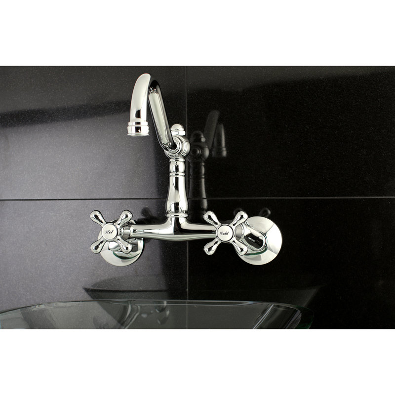 Kingston Brass Vintage Double Handle Wall Mount Kitchen Faucet